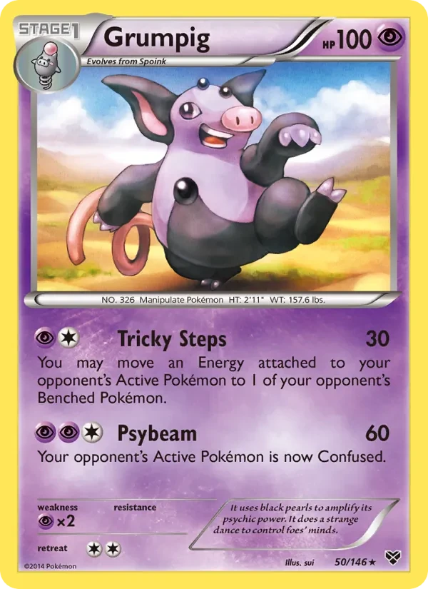 Grumpig 50/146 XY Pokémon card
