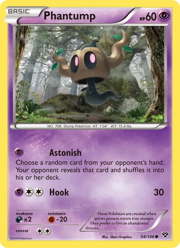 Phantump 54/146 XY Pokémon card