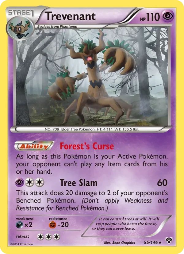 Trevenant 55/146 XY Pokémon Karte