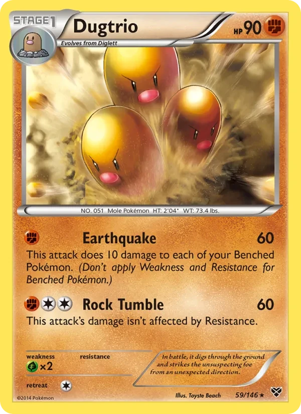 Dugtrio 59/146 XY Pokémon card