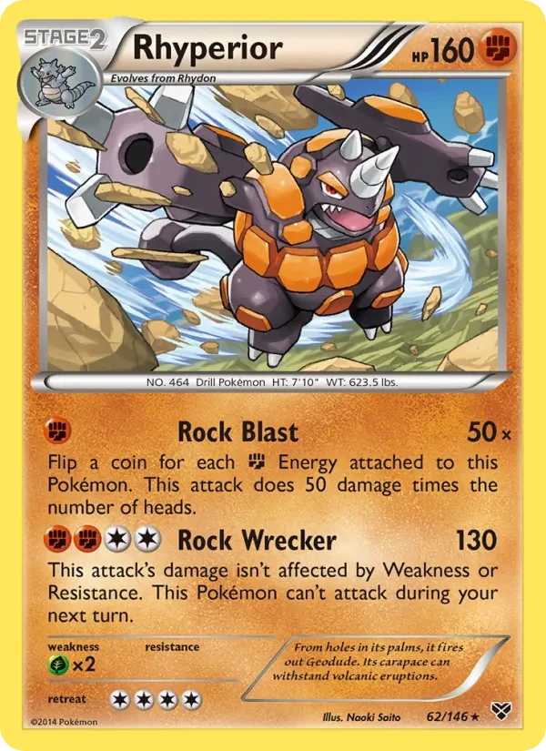 Rhyperior 62/146 XY Pokémon card