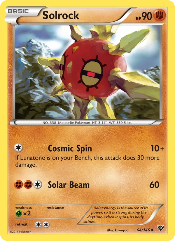 Solrock 64/146 XY Pokémon card