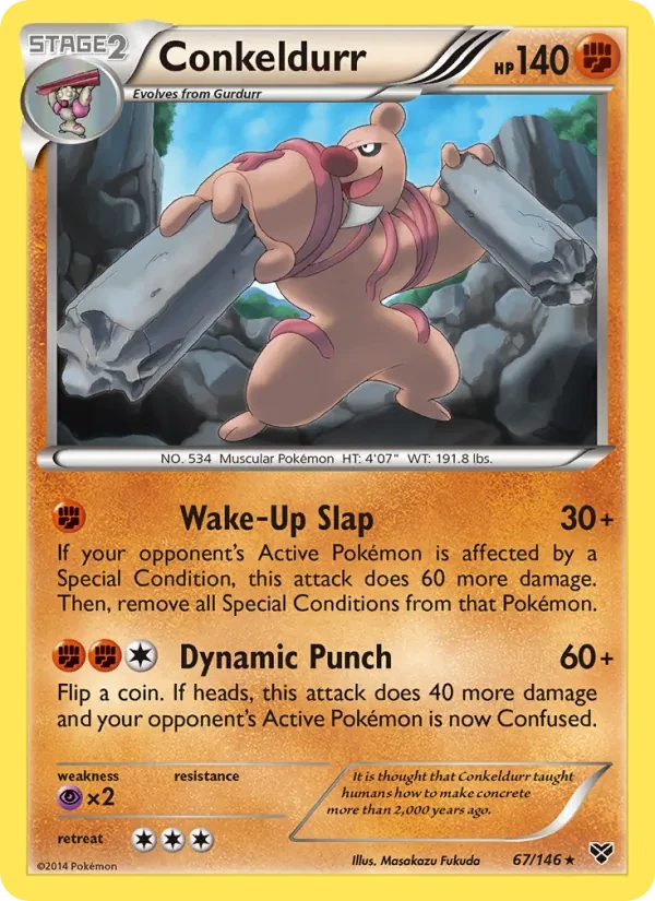Conkeldurr 67/146 XY Pokémon Karte