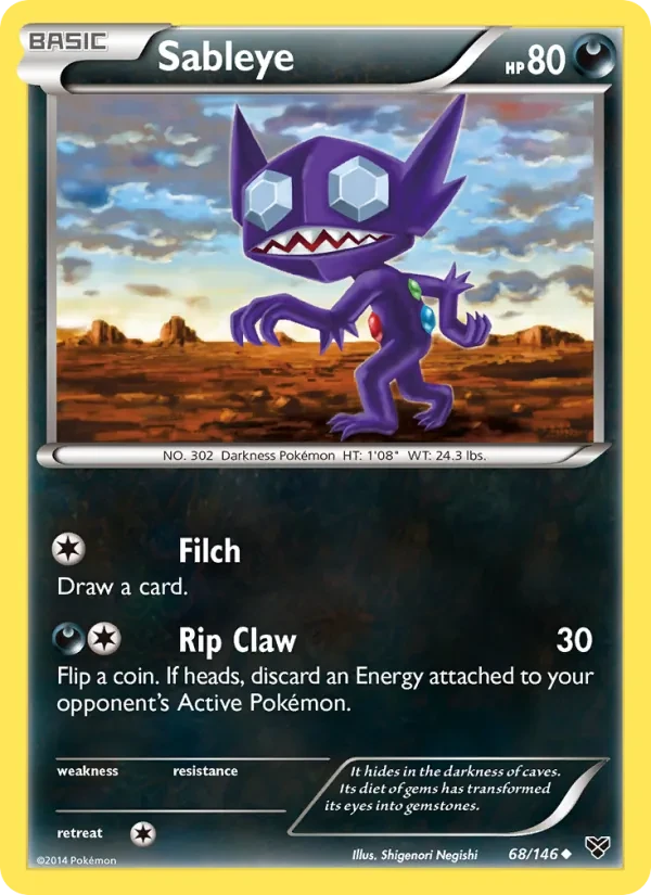 Sableye 68/146 XY Pokémon Karte