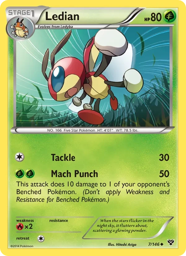 Ledian 7/146 XY Pokémon card