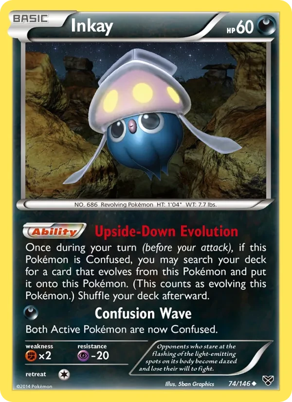 Inkay 74/146 XY Pokémon card