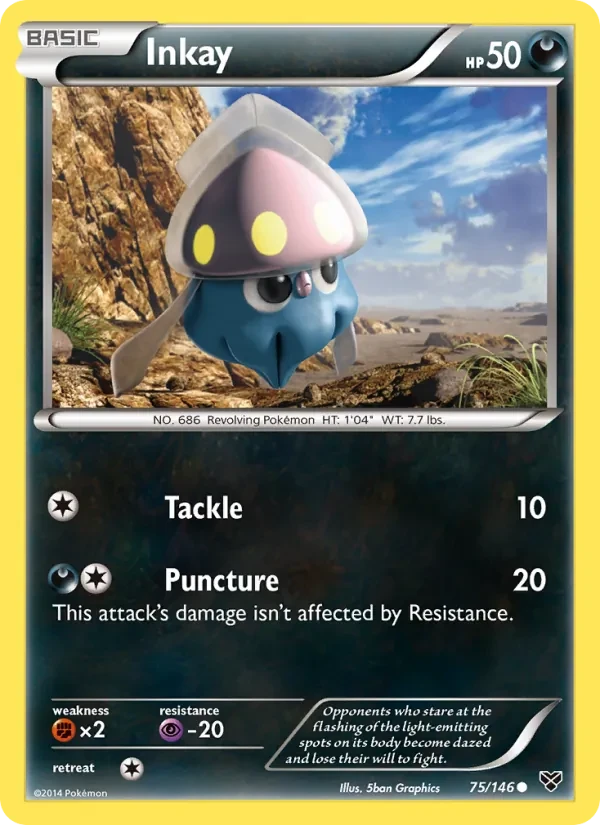 Inkay 75/146 XY Pokémon card
