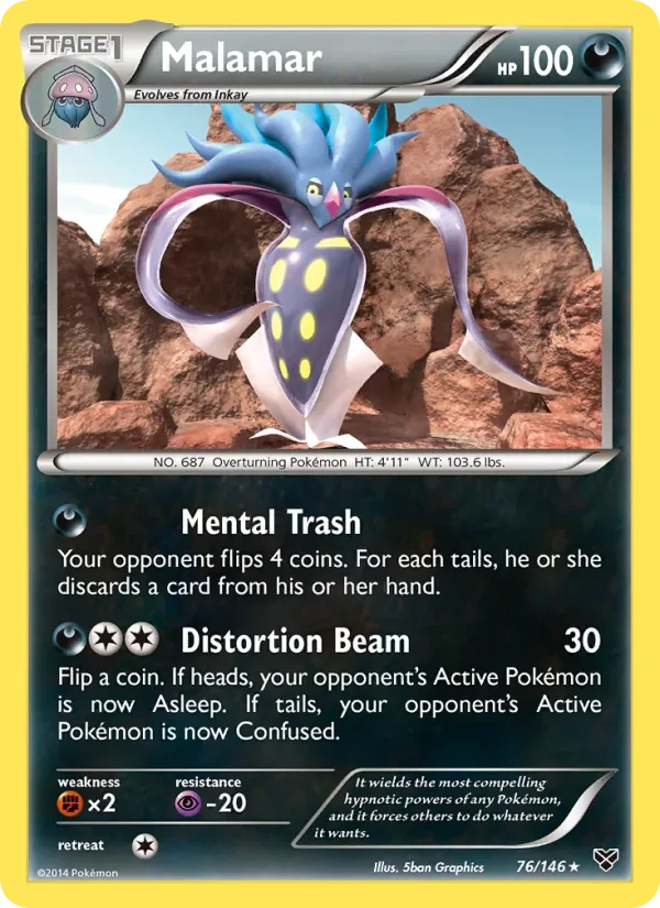 Carta Pokémon Malamar 76/146 XY