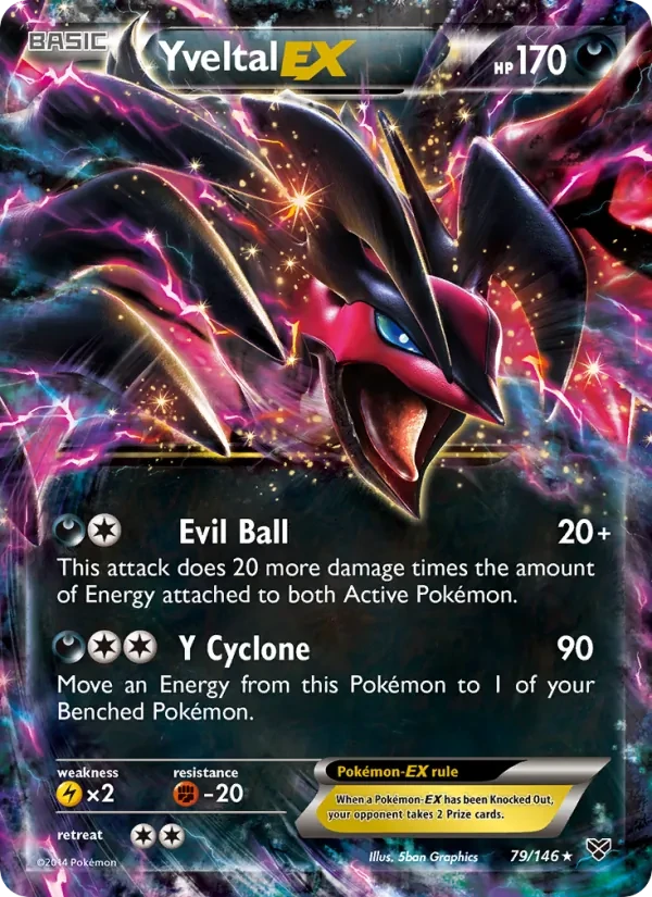 Yveltal EX 79/146 XY Pokémon card