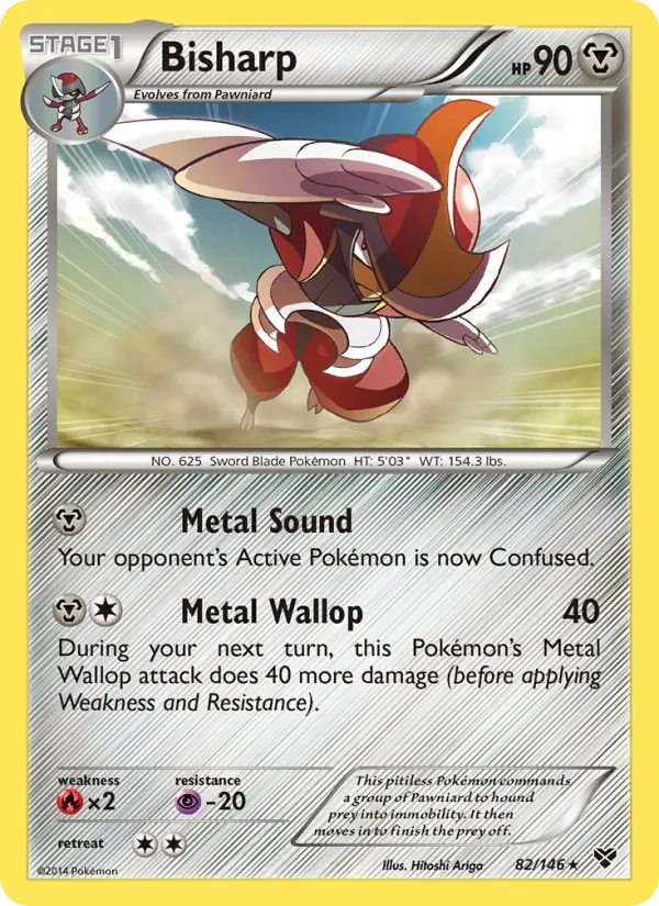 Bisharp 82/146 XY Pokémon Karte