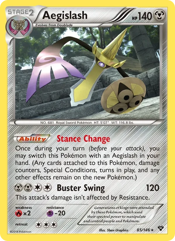 Aegislash 85/146 XY Pokémon card