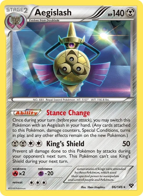 Aegislash 86/146 XY Pokémon card