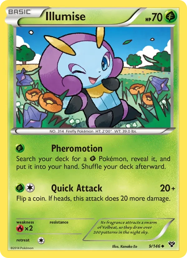 Illumise 9/146 XY Pokémon card