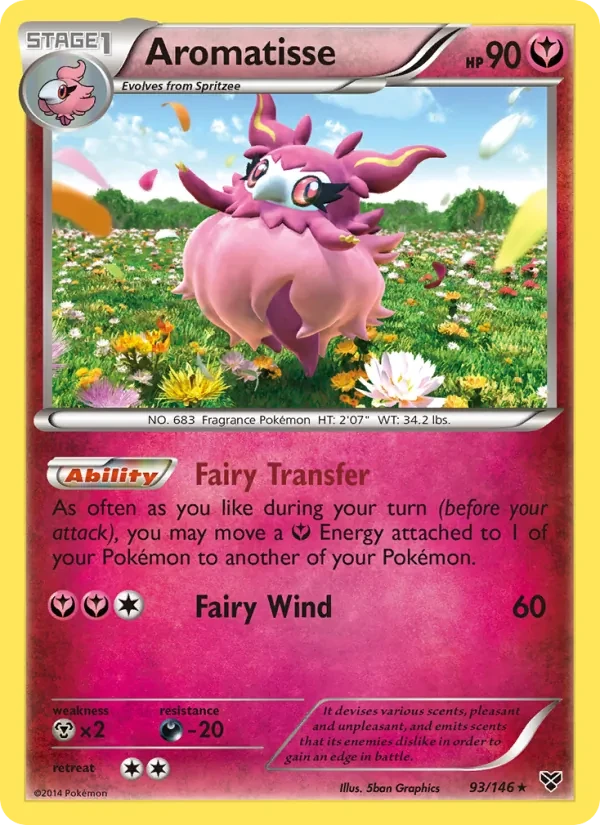 Aromatisse 93/146 XY Pokémon Karte