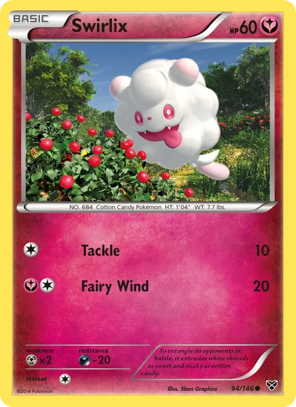 Swirlix 94/146 XY Pokémon card