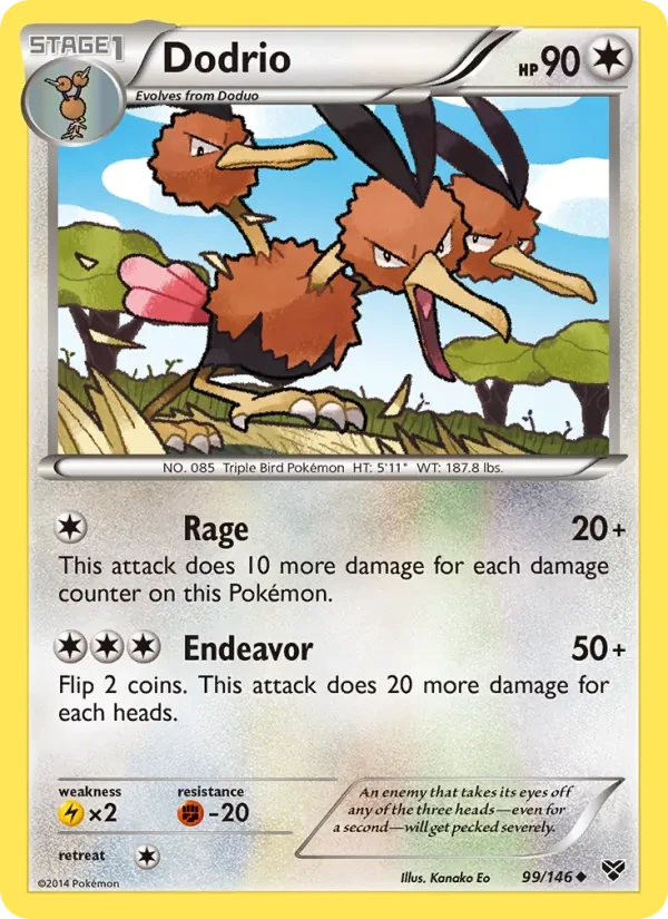 Dodrio 99/146 XY Pokémon card