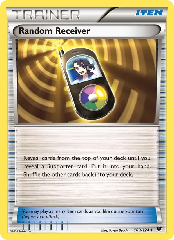 Random Receiver 109/124 Fates Collide Pokémon kaart