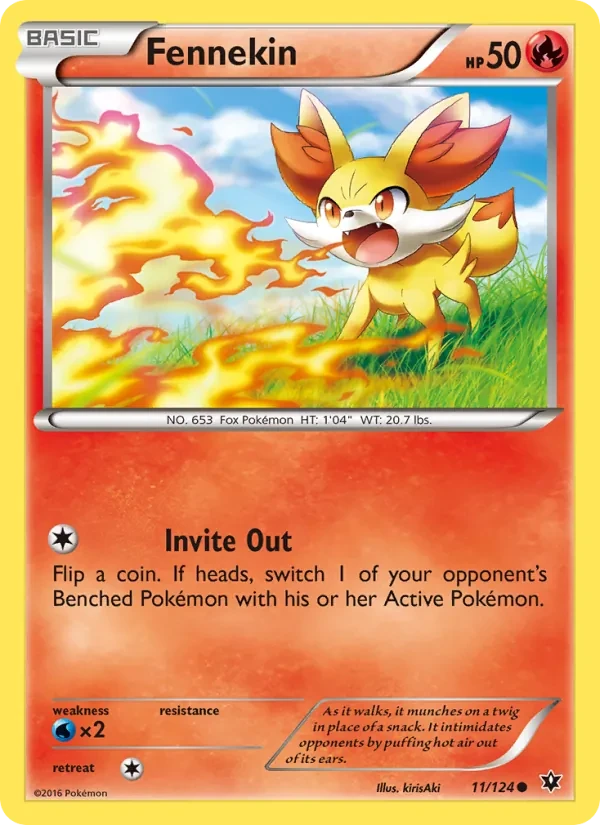 Fennekin 11/124 Fates Collide Pokémon card