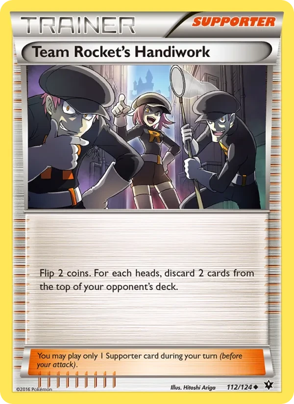 Team Rocket's Handiwork 112/124 Fates Collide Pokémon card