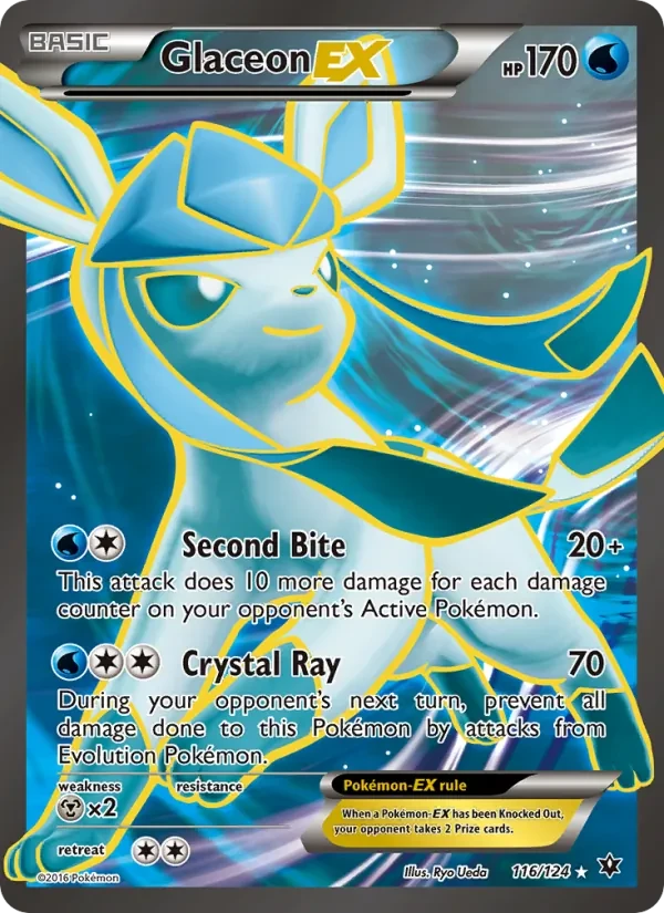 Glaceon EX 116/124 Fates Collide Pokémon card