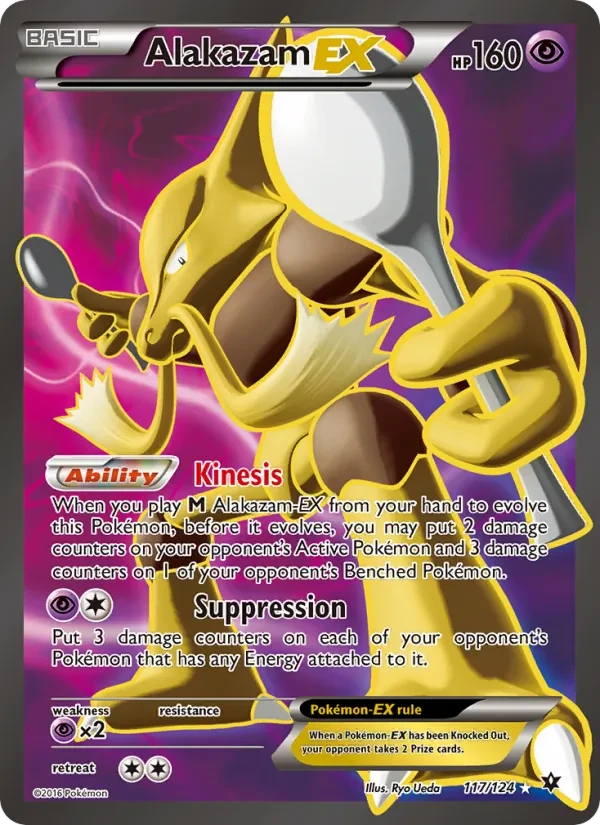 Alakazam EX 117/124 Fates Collide Pokémon card