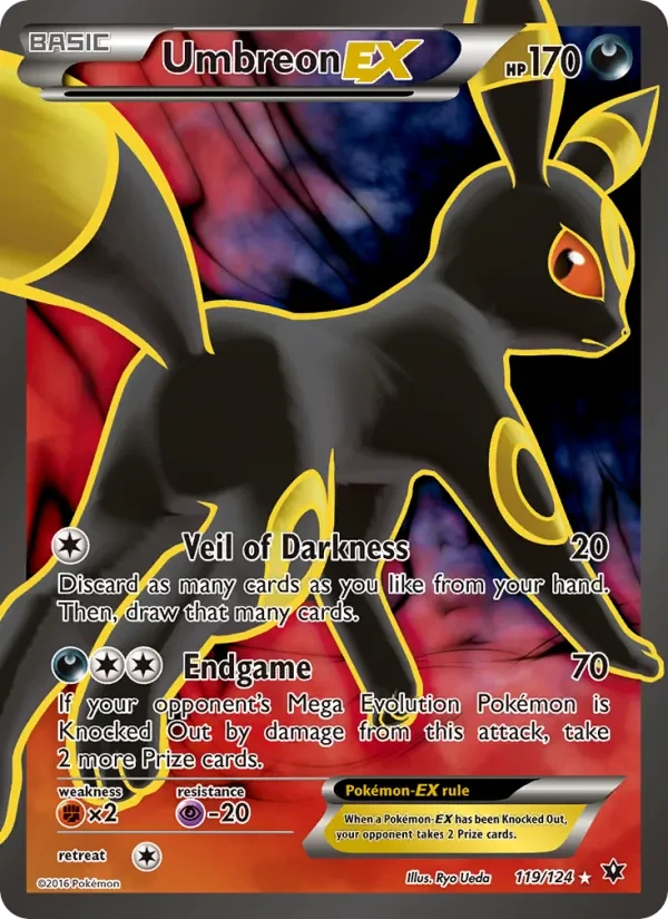 Umbreon EX 119/124 Fates Collide Pokémon Karte