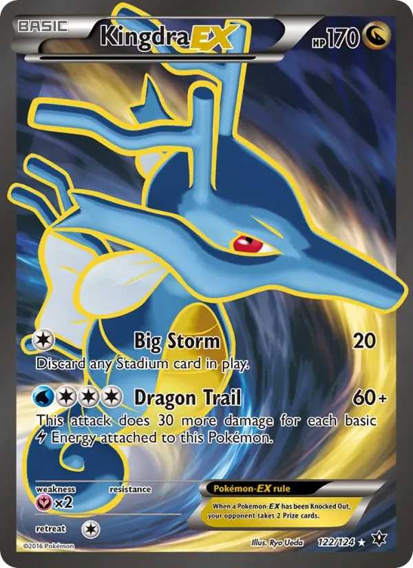 Kingdra EX 122/124 Fates Collide Pokémon card