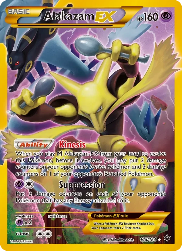 Alakazam EX 125/124 Fates Collide Pokémon card