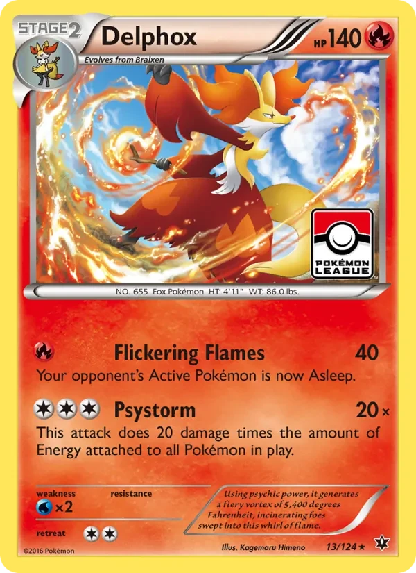 Delphox 13/124 Fates Collide Pokémon card