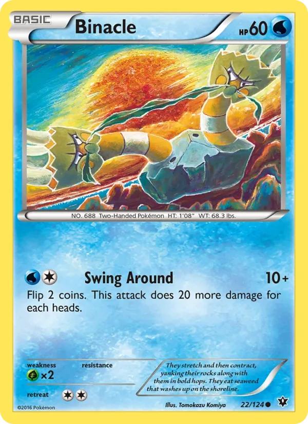 Binacle 22/124 Fates Collide Pokémon card