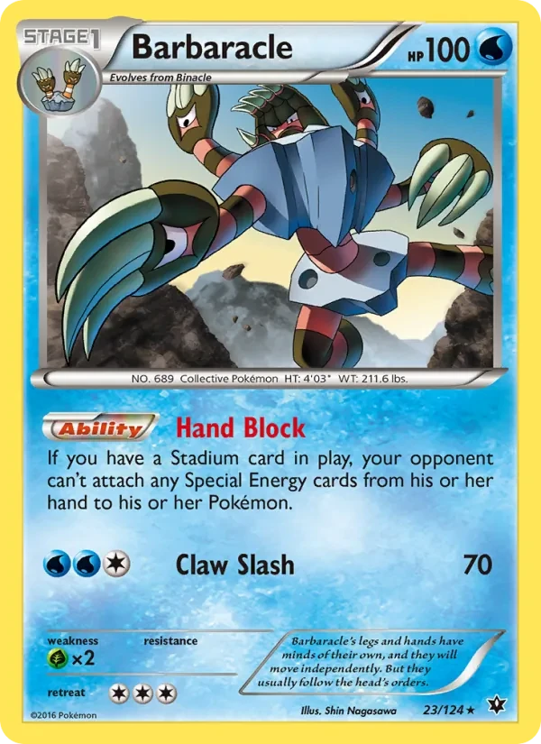 Barbaracle 23/124 Fates Collide Pokémon Karte