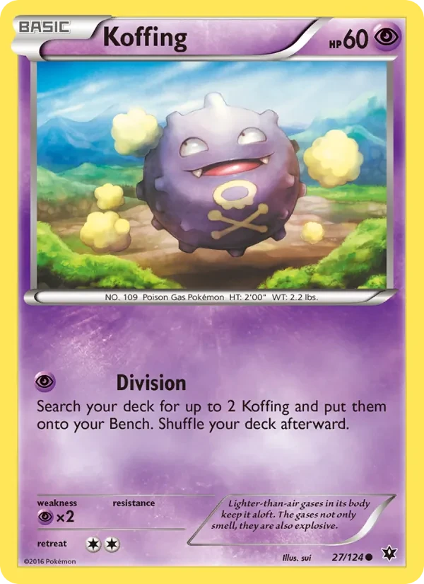 Koffing 27/124 Fates Collide Pokémon card
