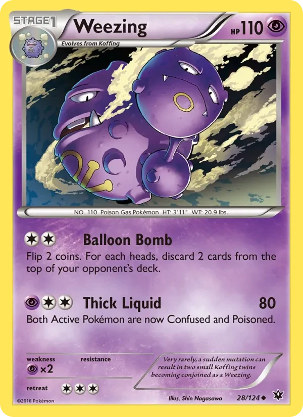 Carta Pokémon Weezing 28/124 Fates Collide