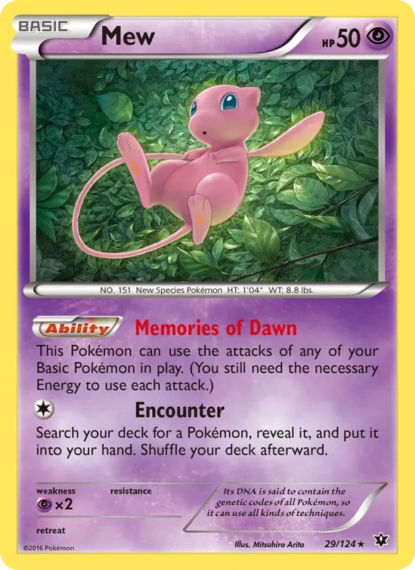 Mew 29/124 Fates Collide Pokémon Karte