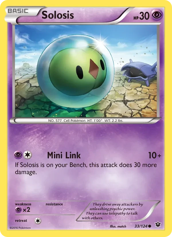 Solosis 33/124 Fates Collide Pokémon card