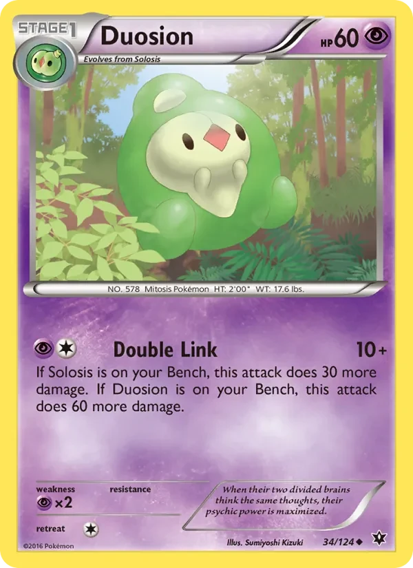 Duosion 34/124 Fates Collide Pokémon card