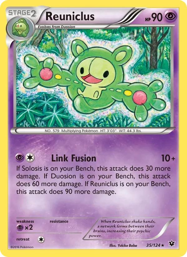 Reuniclus 35/124 Fates Collide Pokémon card