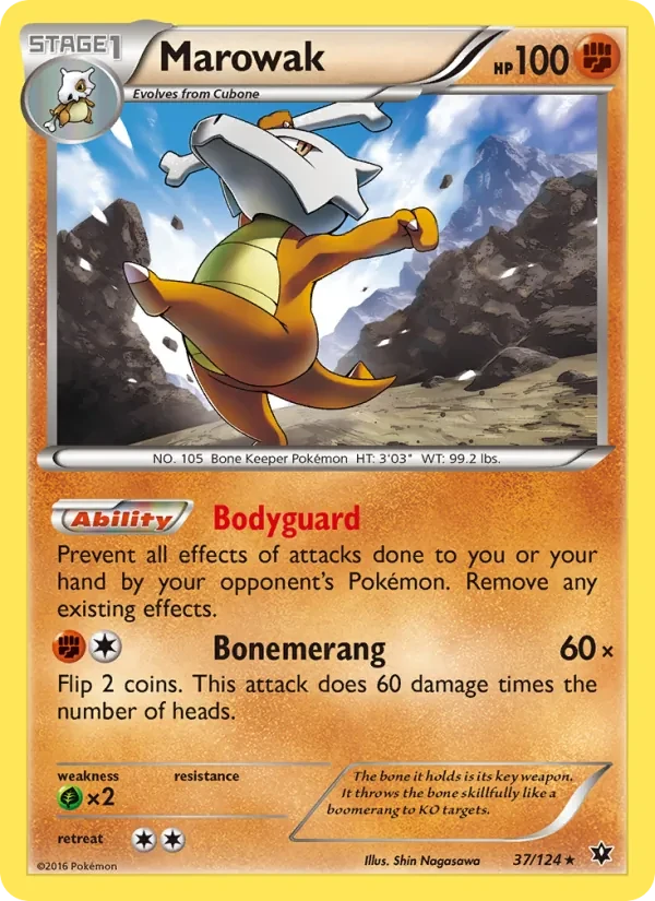 Marowak 37/124 Fates Collide Pokémon card