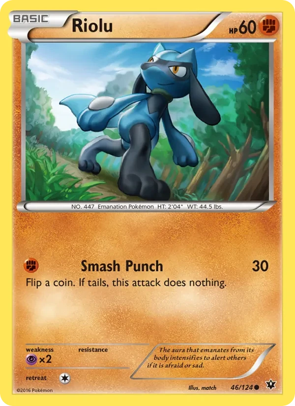 Riolu 46/124 Fates Collide Pokémon card