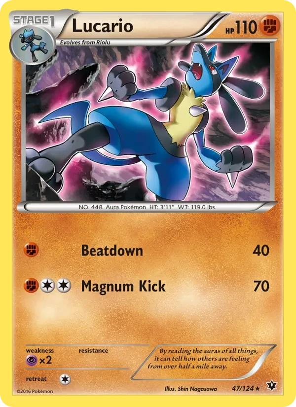 Carta Pokémon Lucario 47/124 Fates Collide