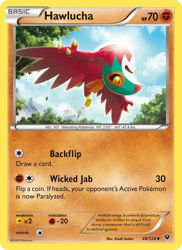 Hawlucha 48/124 Fates Collide Pokémon card
