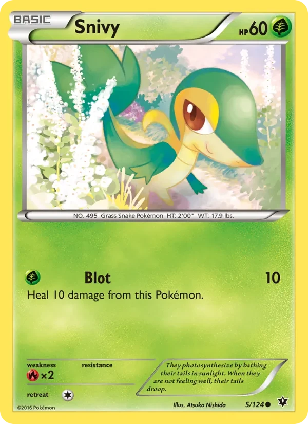 Snivy 5/124 Fates Collide Pokémon card