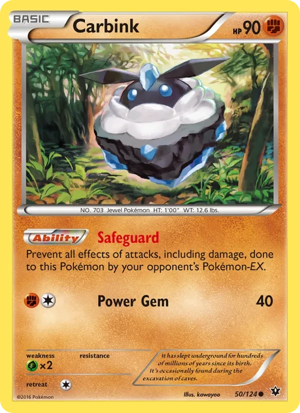 Carbink 50/124 Fates Collide Pokémon Karte