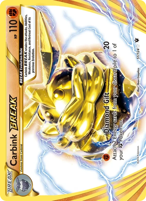 Carbink BREAK 51/124 Fates Collide Pokémon card