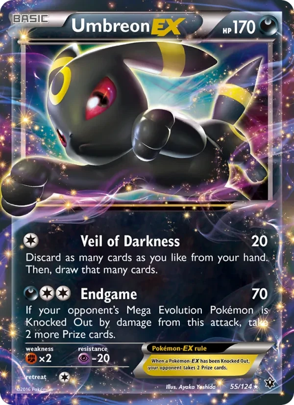 Umbreon EX 55/124 Fates Collide Pokémon Karte