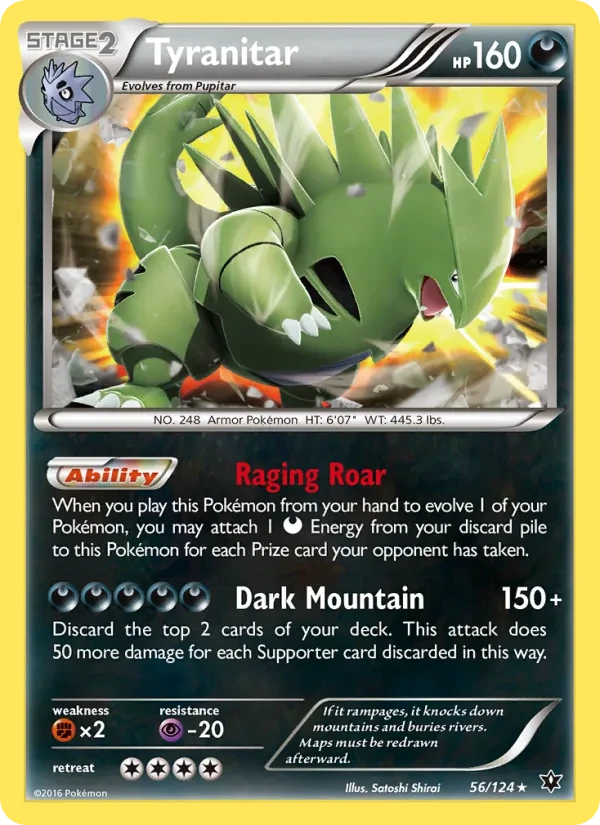 Tyranitar 56/124 Fates Collide Pokémon card