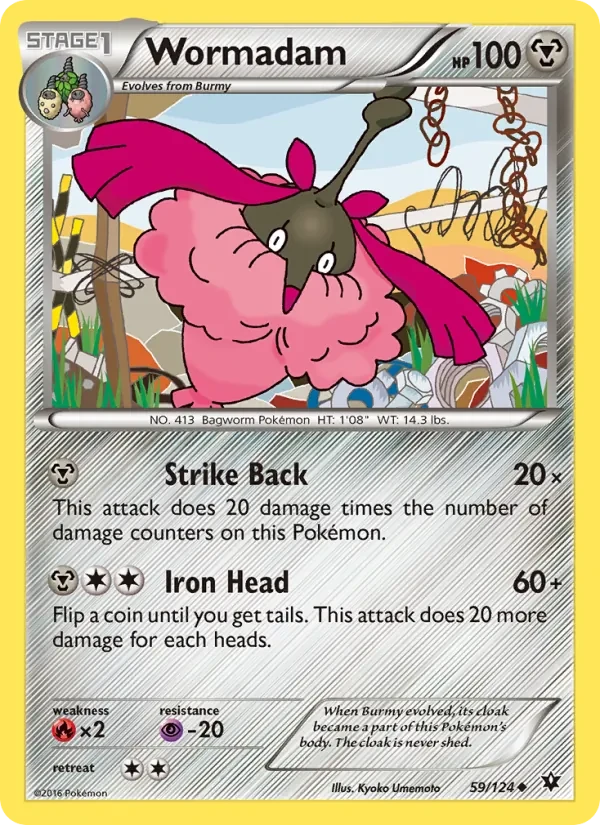 Wormadam 59/124 Fates Collide Pokémon card