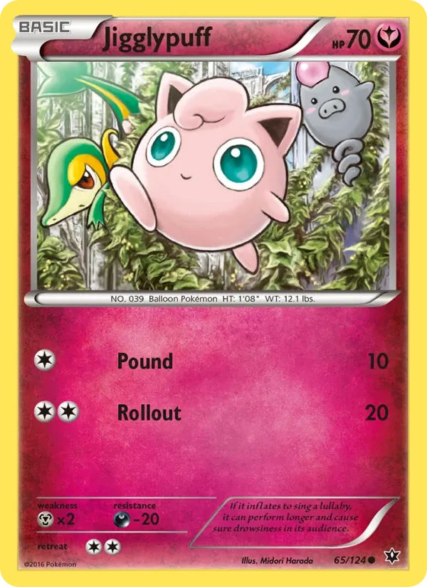 Jigglypuff 65/124 Fates Collide Pokémon card