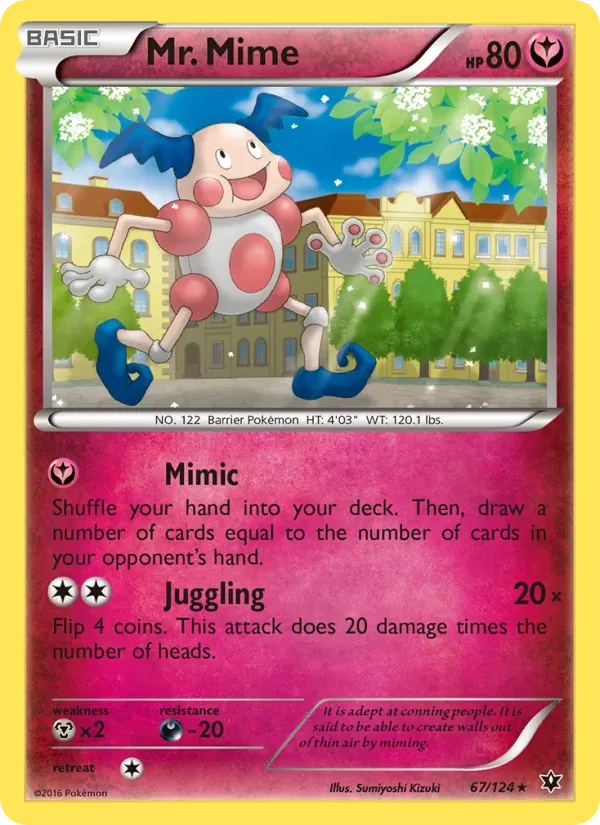 Mr. Mime 67/124 Fates Collide Pokémon card