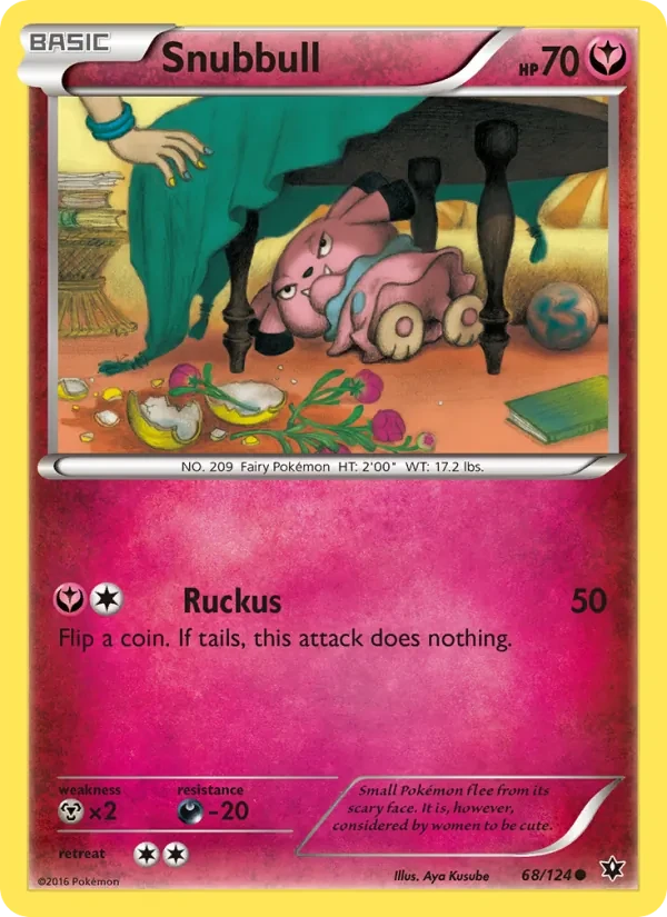 Snubbull 68/124 Fates Collide Pokémon card